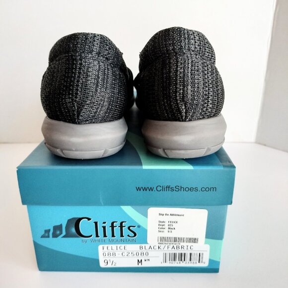 Cliffs White Mountain Felice Slip On Athleisure Flats 9.5 M Black Fabric - Picture 6 of 8